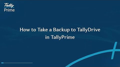 How to Take Backup to TallyDrive in TallyPrime (Bangla) | TallyHelp