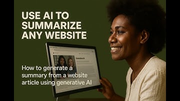 How to instantly Summarize  a Website Article using Generative AI