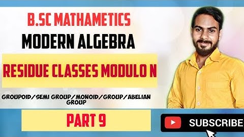 what is residue classes modulo n part 9