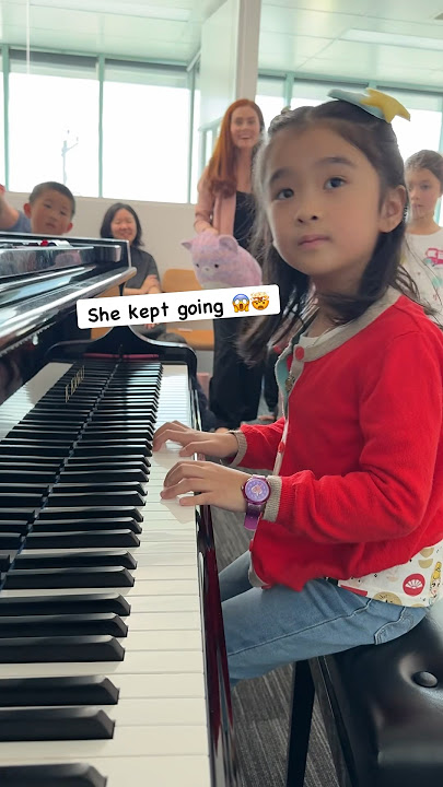 5yo FALLS off chair playing piano!😱🎹😢 #piano #music #pianolesson #pianostudent #classicalmusic