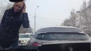 Видео ДТП - Хрен ты у меня проскочишь!!! Новохохловская, 25.03.2013 (автор: Ник)
