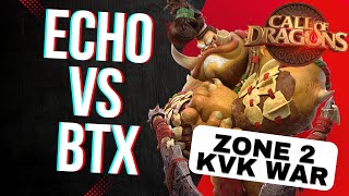 Echo Vs Btx Zone 2 War Gameplay - Kvk Season Of Strife 5 - Call Of Dragon