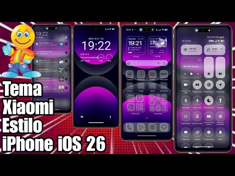 Tema Xiaomi Estilo iPhone iOS 26 Ícones e Control Center HyperOs 3 igual iOS @CiclopeTech