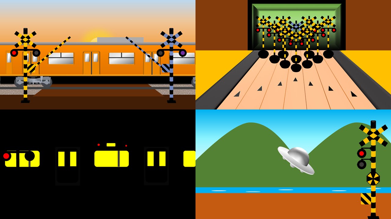 踏切ミニアニメ ４本立て Railroad Crossing Videos Youtube
