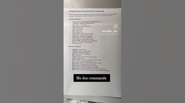 MS DOS commands #msdos #dosms#operatingsystem