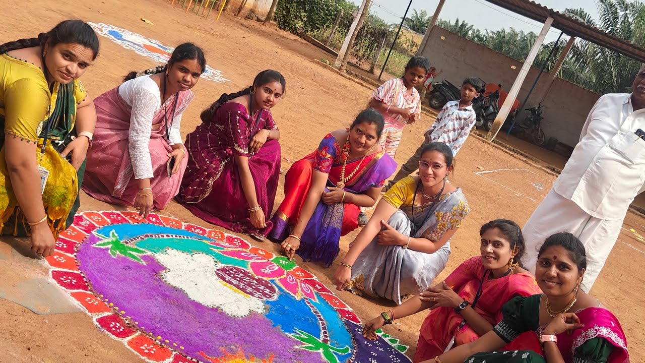 Pongal celebration Sri Sai Gitanjali English medium School Mirzapuram♥️♥️💁🎆