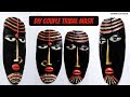 DIY Easy Newspaper Tribal Mask || Handmade  Decorative Couple Mask Wall Hanging ||