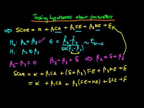 Testing hypothesis about linear combinations of parameters - part 2