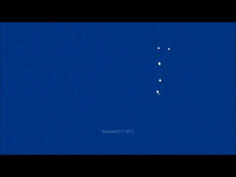 Uncut video of Balloon or UFO splitting into 5 orbs June 2013