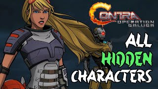 Contra Operation Galuga how to unlock all hidden characters