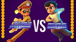 Indian superhero little Singham versus Indian super hero Chhota Bheem donon ki takkar🥭💪