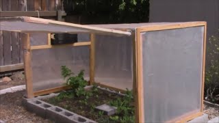 Skip to 1:06 go right the greenhouse if you don't want hear my intro.
i built this mini in back yard over a raised garden bed. pro...