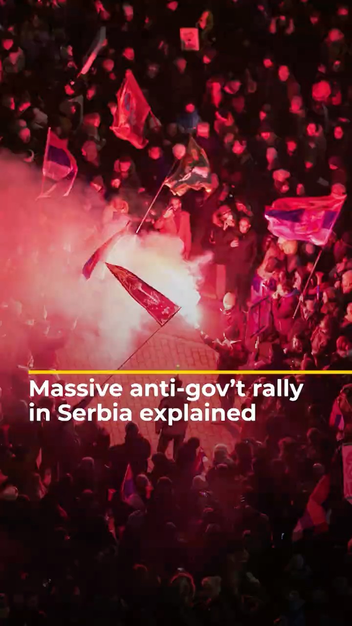 Serbian students protest gov’t corruption in their tens of thousands