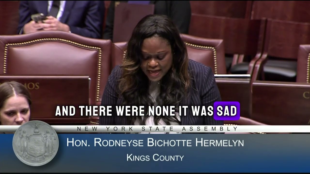 Assemblymember Bichotte Hermelyn spoke in favor of NYCHA tenants’ rights.