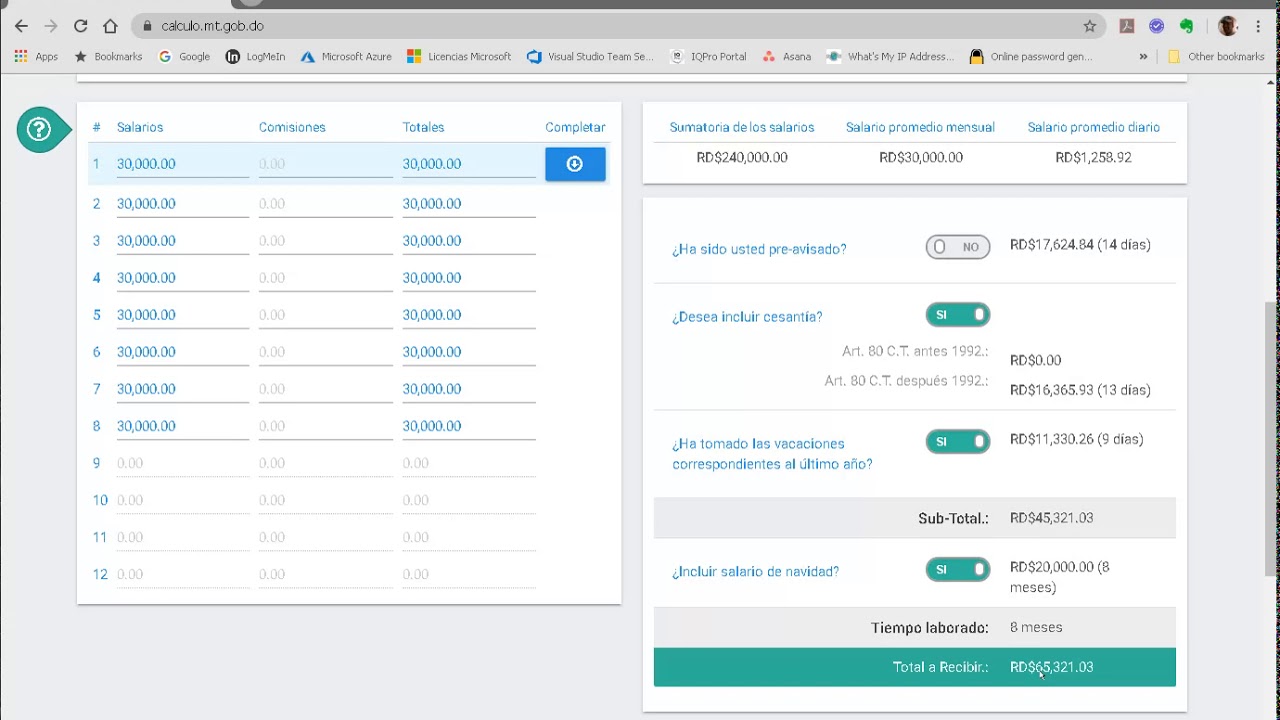Calculo de prestaciones laborales youtube