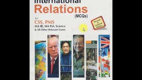 International Relations MCQs by Professor Zahid Aziz