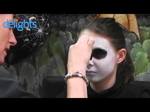 Skeleton Face Paint - Kids Halloween Skeleton Face Paint Tutorial