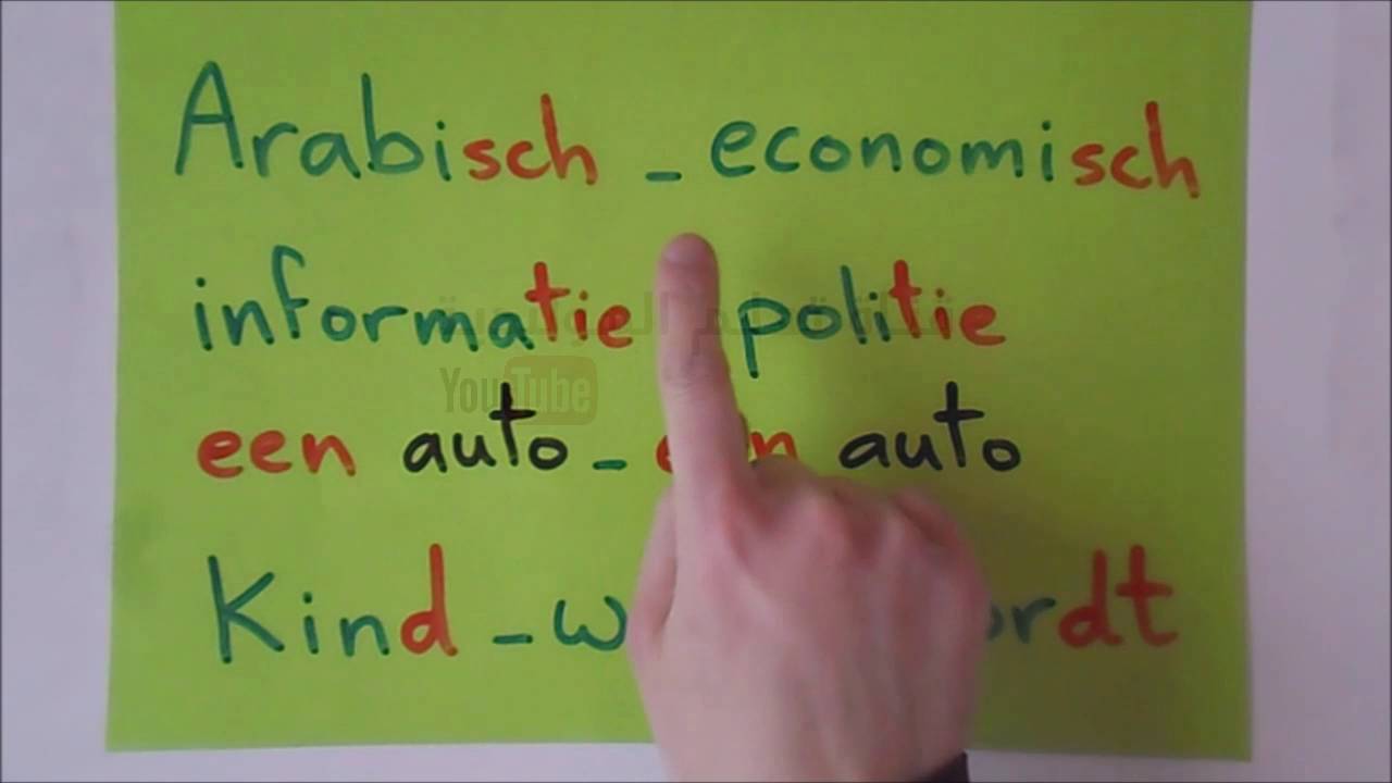 الدرس 1 : الأحرف الهولندية و تركيباتها اللفظية