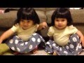 双子 あいうえおの練習 1歳5ヶ月