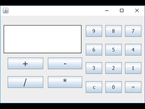 Calculator Program in Java Using Swing/AWT Source Code 