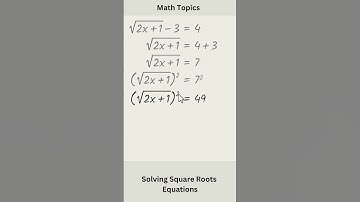 Square Roots Equations #maths #algebra