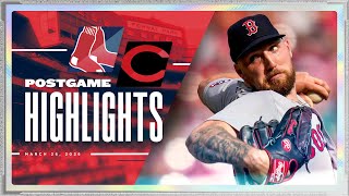 RED SOX HIGHLIGHTS: Red Sox vs. Reds - Garrett Crochet Strikes Out 8 on Opening Day