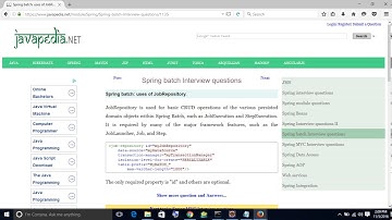 Spring batch: uses of JobRepository. | javapedia.net