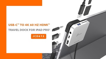j5create USB-C™ to 4K 60 Hz HDMI™ Travel Dock for iPad Pro® | Model: JCD612