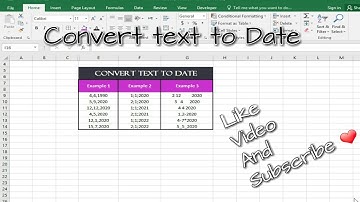 تحويل النص الي تاريخ اكسل  | Convert text to Date