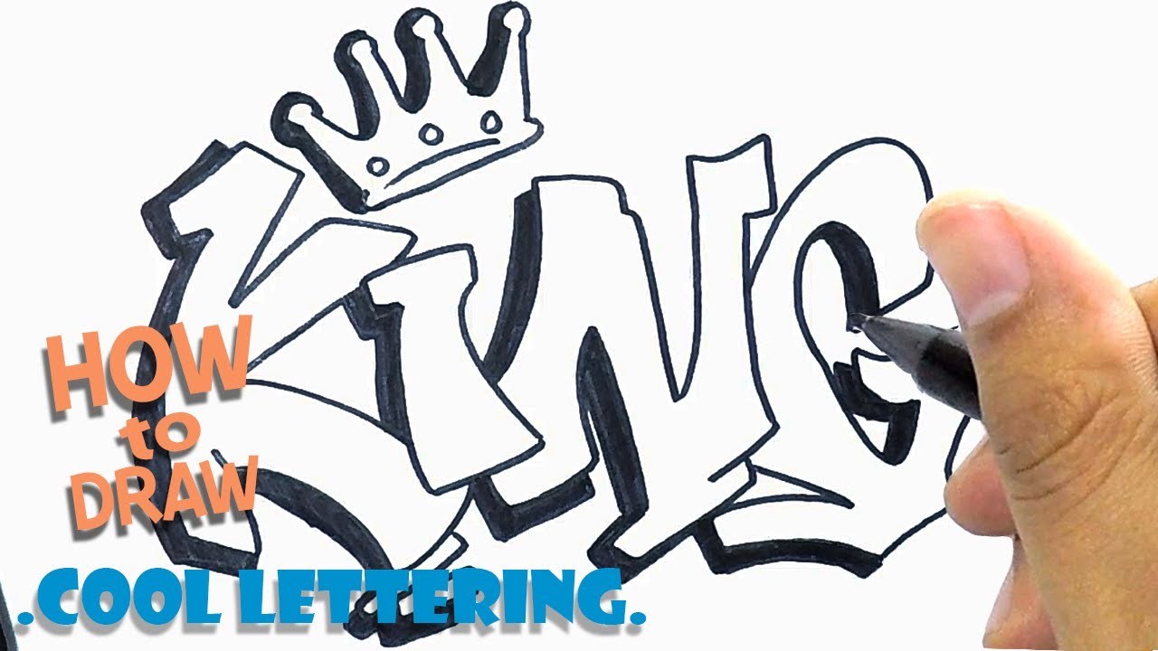 How to Draw cool lettering | cool drawing | graffity - YouTube