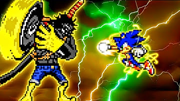 Gold Nightmare Luffy Haki OP (New) VS Sonic Chaos OP (all form) in Jump Force Mugen