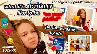 what it's ACTUALLY like to be on your period \/\/ period week in my life