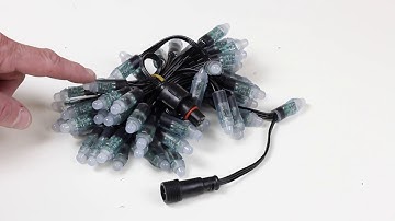 Pixel RGB LED Node / 12v / 2811 / 50 Nodes / 3" Spacing / Black / Waterproof Plugs