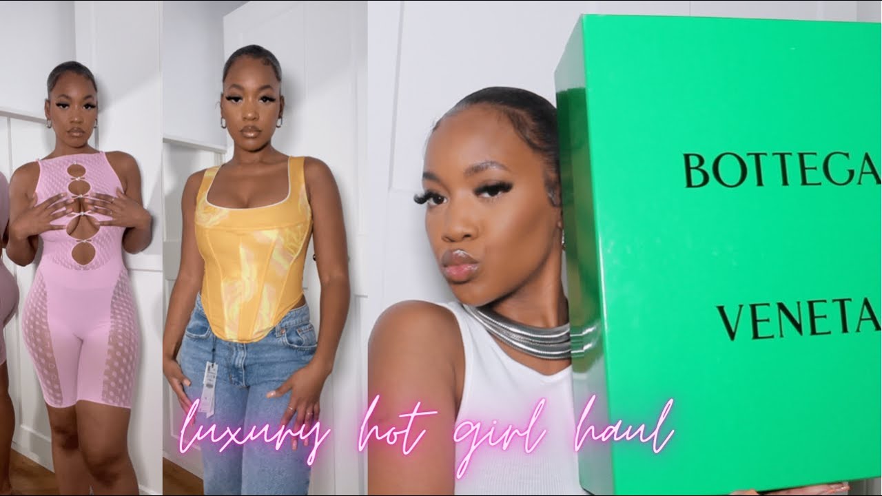 luxury SSENSE hot girl try on haul: for date nights + parties louisa ballou bottega skims miaou