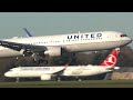 Morning Rush Hour at Manchester Airport- Up close Arrivals &amp; Departures- Runway 05L