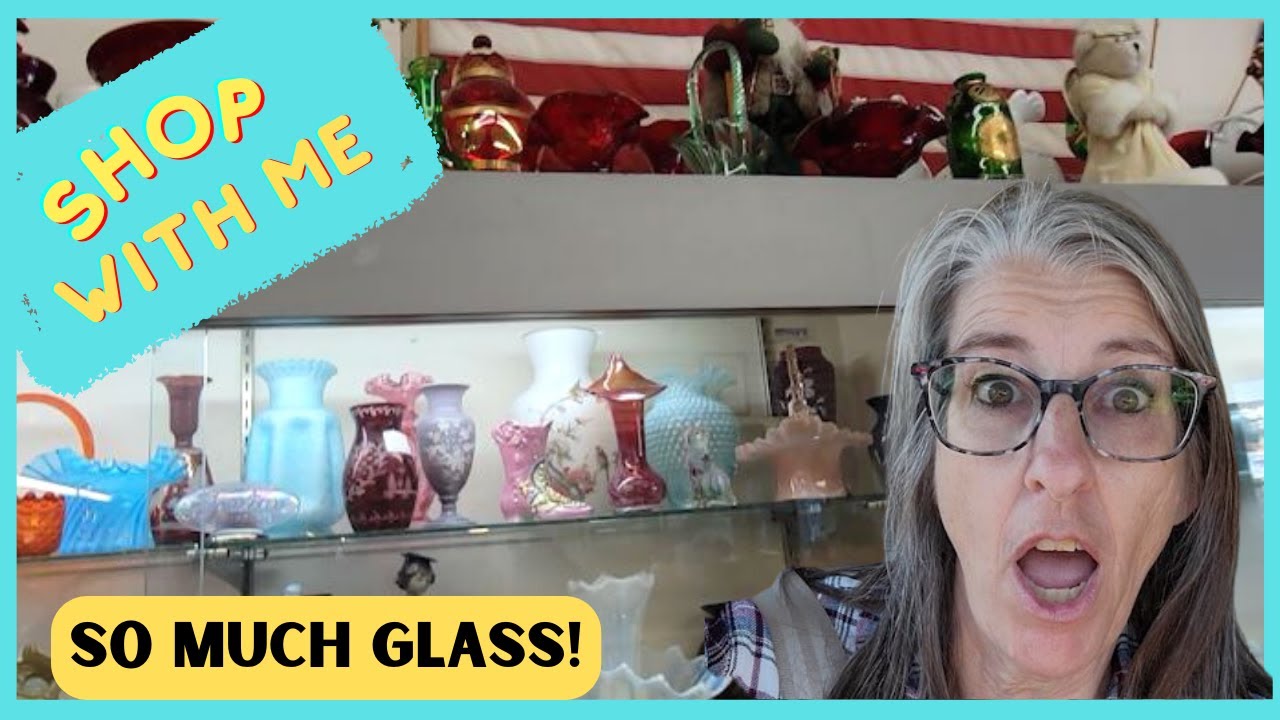 Oh My All That Glass Shop With Me for Resale Treasures The Niche Lady Road Trip YouTube