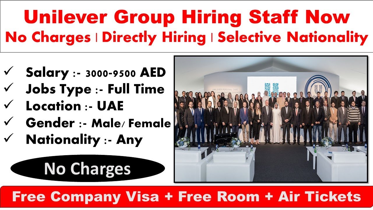 Unilever Group Jobs In Dubai Abu Dhabi and SharjahUAE 2022 YouTube