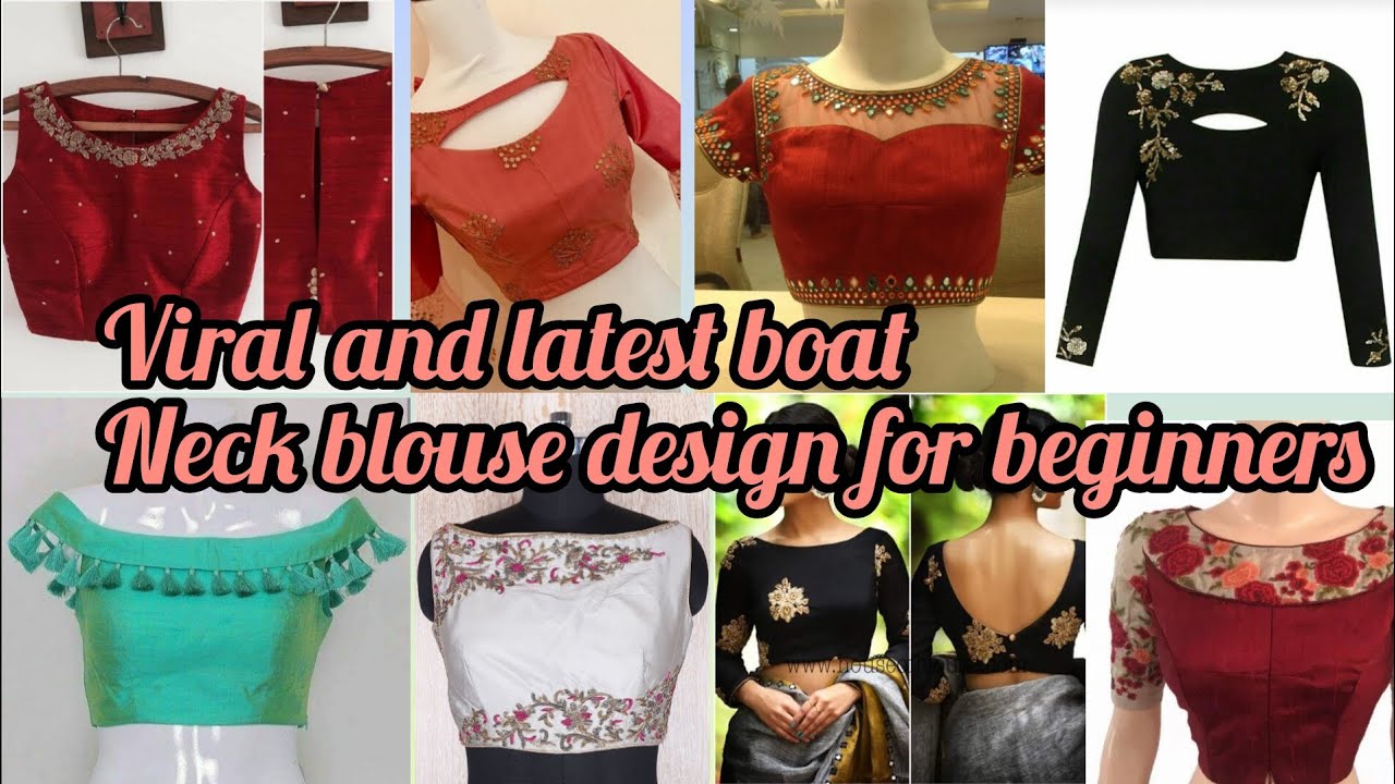 Viral and latest boat neck blouse design for begginers 2025