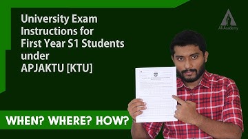 [2024] University Exam Instructions for First Year S1 Students | KTU | APJAKTU | BTech | MTech | ...