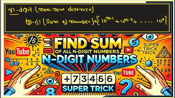 Find the Sum of All N-Digit Numbers Formed Using Given Digits | Generalized Permutation Trick