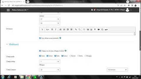 Cara Menambah Absensi (sesi absensi) di  Moodle LMS