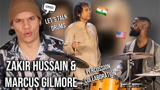 EAST & WEST Percussion is the BEST! Efra reacts to ZAKIR HUSSAIN & Marcus Gilmore's Collab