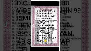 Ölünce Allah Sorcak 99 İsmi̇mi̇ Yaydinmi Evet Di̇cem Çünkü Bu Seste Allahin 99 İsmi̇ Var