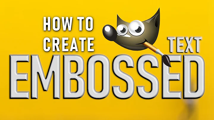 How to Create EMBOSSED TEXT in gimp