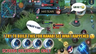 MOBILE LEGENDS BANGBANG/SCREEN RECORDING ONLY/TRY THAT BUILD TO HANABI. SEE WHAT HAPPENED screenshot 3
