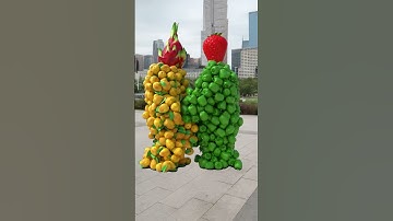 Create vegetable and fruit characters🍓🍍 stand up and walking bumps...