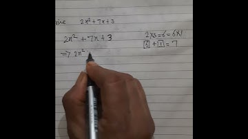 Factorise 2x²+7x+3. #maths #class9maths #polynomials #polynomialclass9 #ytshorts #mathstricks