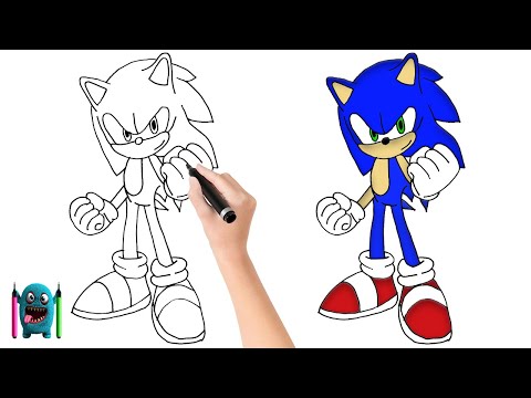 Kirpi Sonic Çizimi How to Draw Sonic The Hedgehog-Sonic Boom