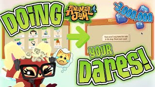 Doing Your DARES in Animal Jam Pt. 4 || *BUYING OUT SHOPS + MORE*  || Denaguo AJ