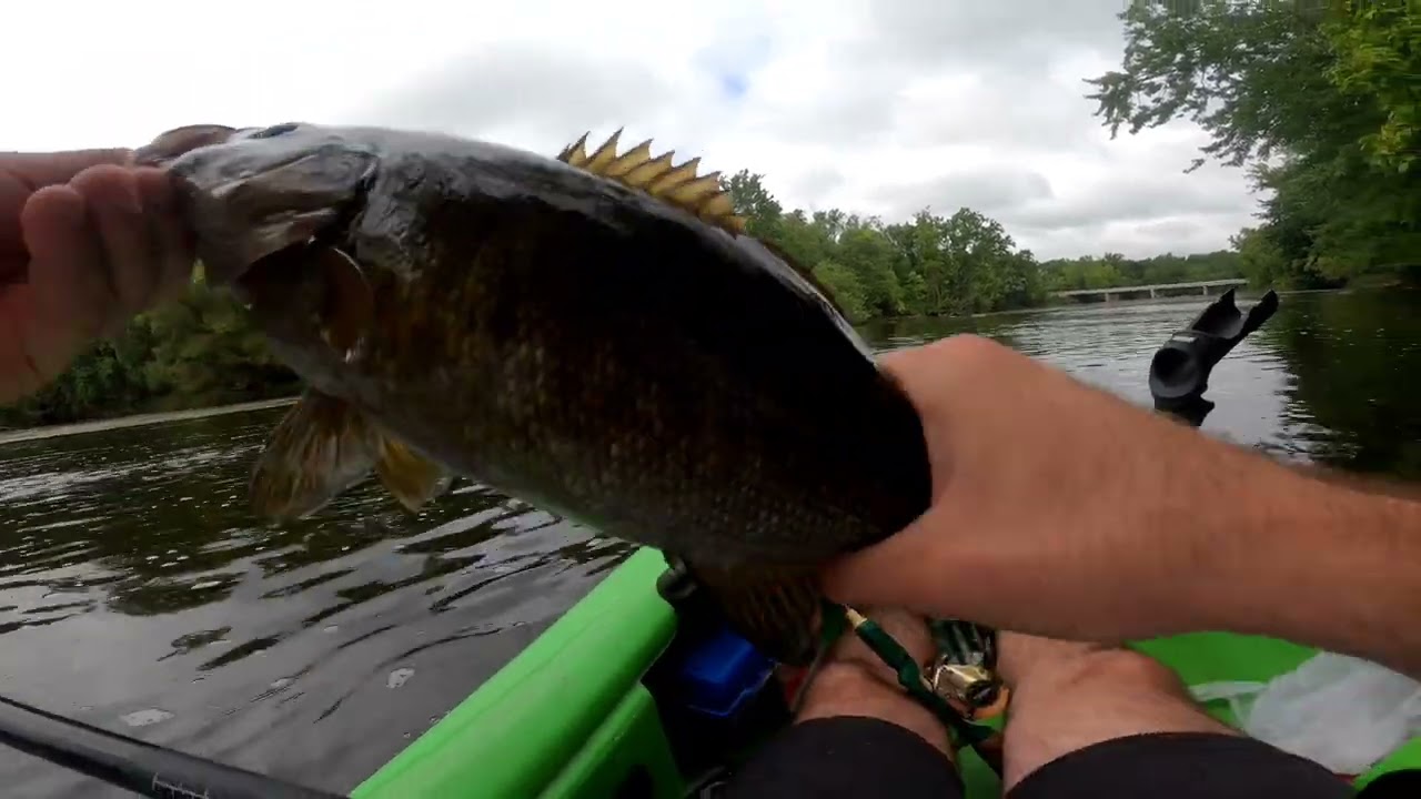 Small Mouth Bass Fishing with vintage rod and reel